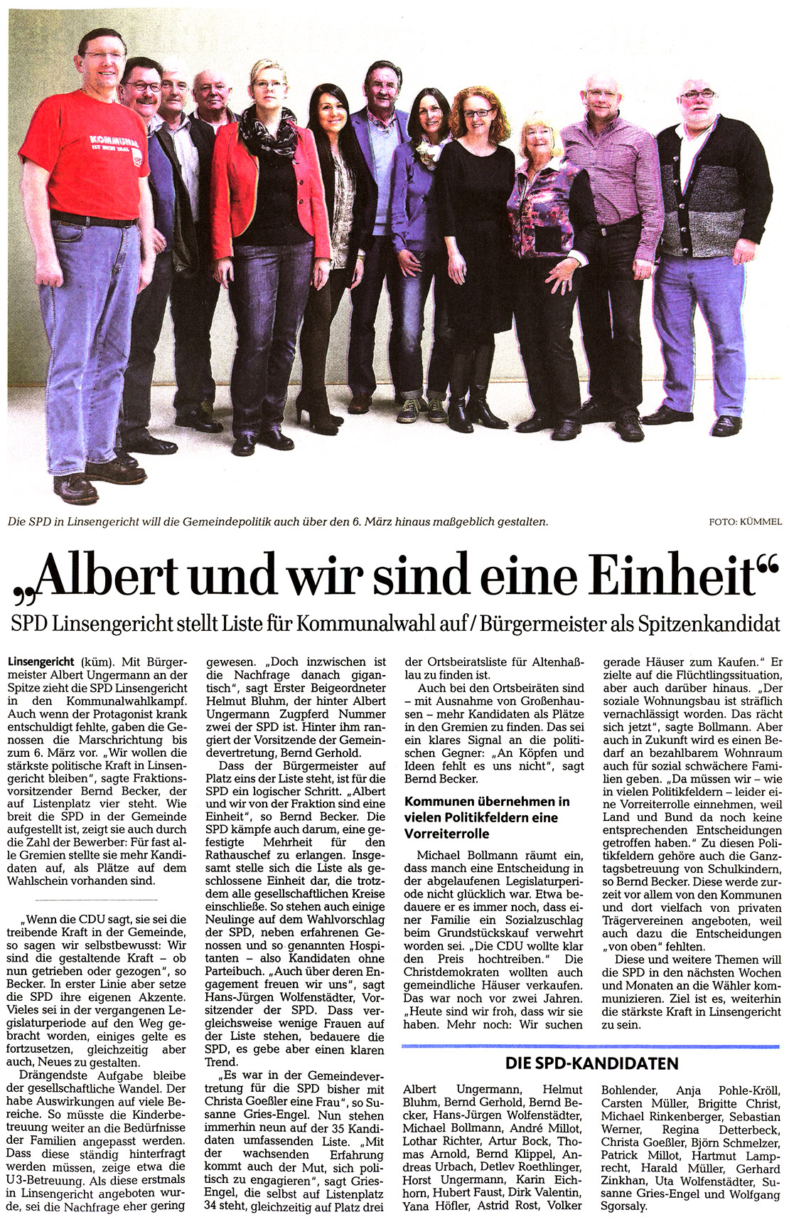 Aus der GNZ vom 1.12.2015